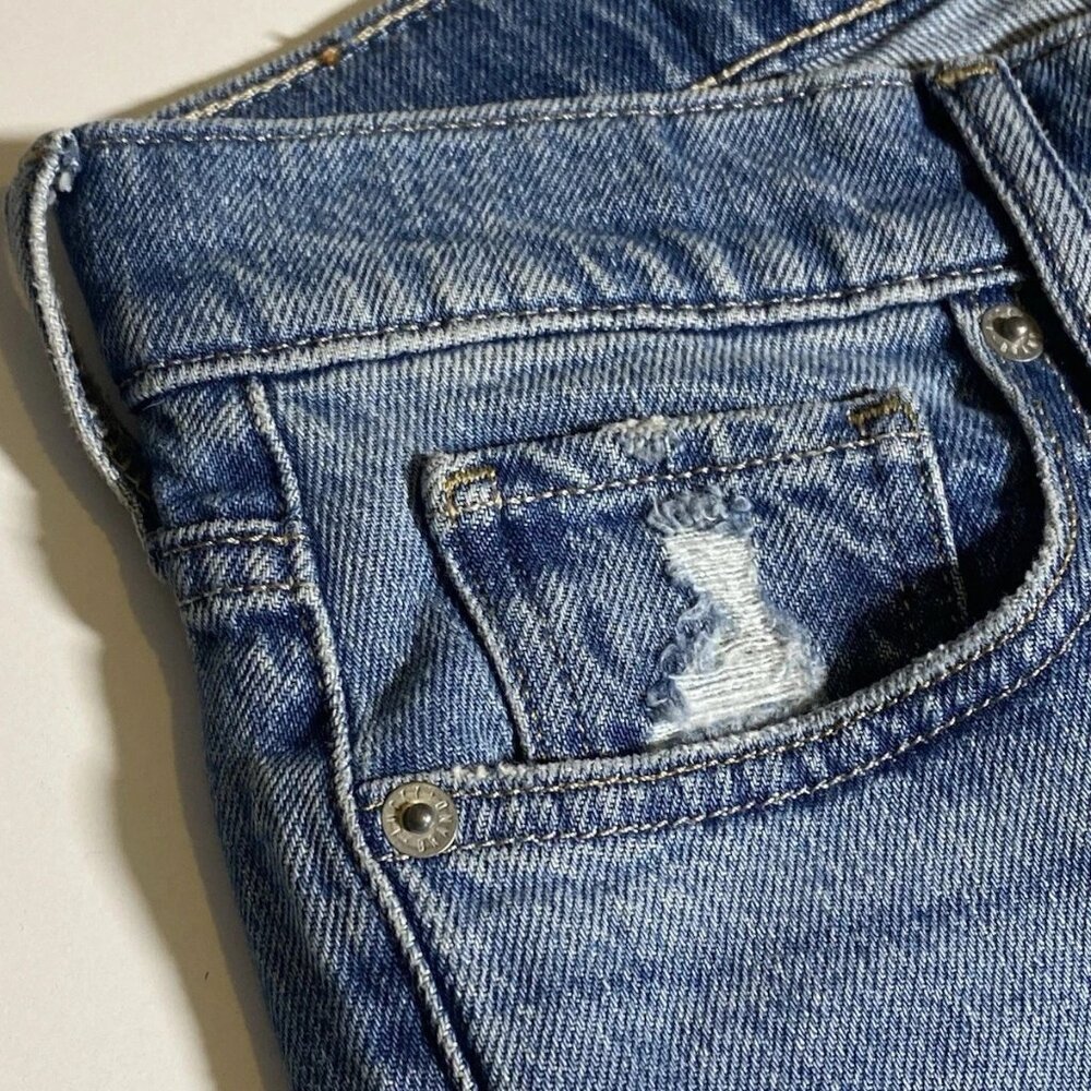 Lucky Brand ZOE High Rise Straight Jeans 2 26 Medium Blue Raw Hem 26 X 26.5 NWT - Picture 9 of 14